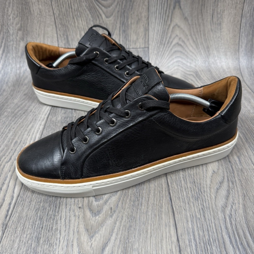 NEW Allen Edmonds Flynn Men's Size 13 US Black Leather Lace Casual Sneaker Shoes